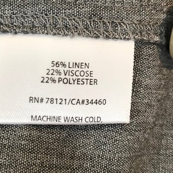 Eileen Fisher Grey Linen Blend Blazer Size M - Picture 7 of 7